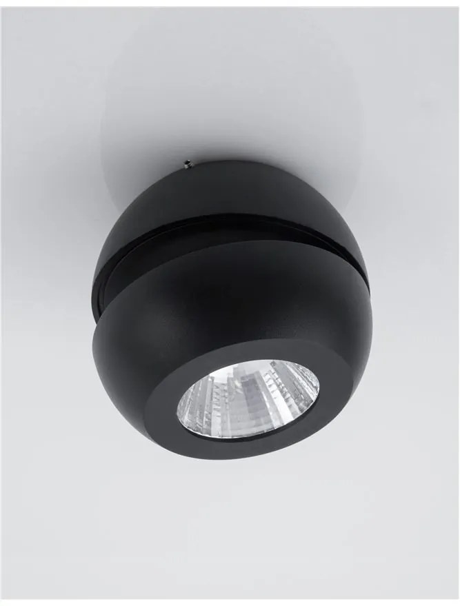 Spot LED aplicat perete sau tavan, directionabil Gon negru NVL-9105101
