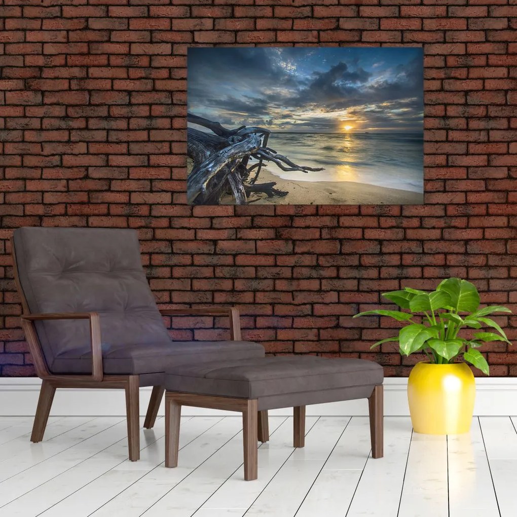 Tablou cu marea în apus de soare (90x60 cm)
