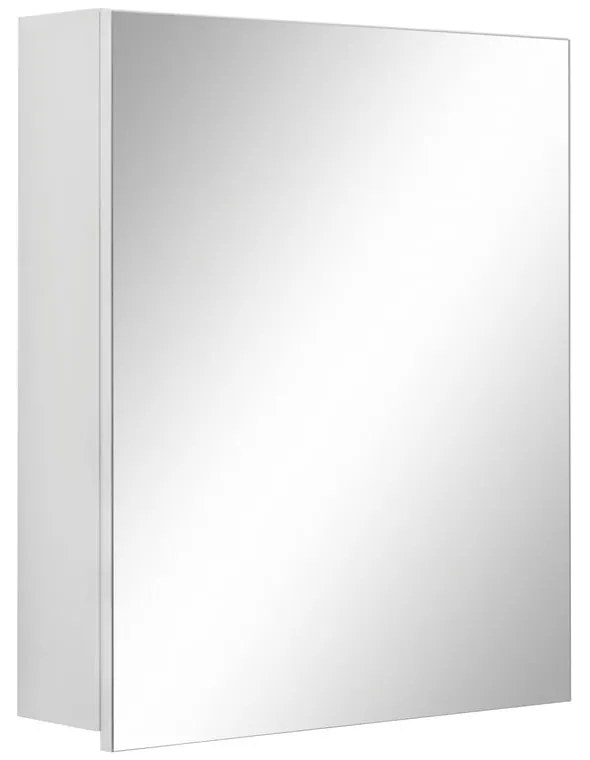 Dulap de baie alb cu oglindă de perete Støraa Wisla, 60 x 70 cm