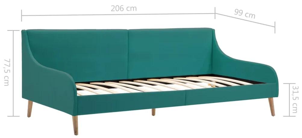 Cadru de pat canapea, material textil, verde Verde