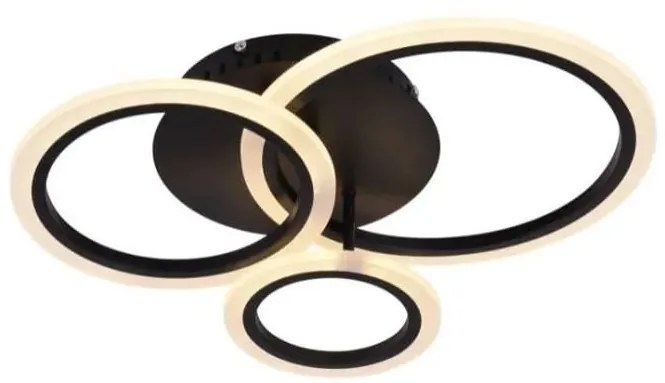 Lustră LED dimabilă aplicată LED/40W/230V negru + telecomandă