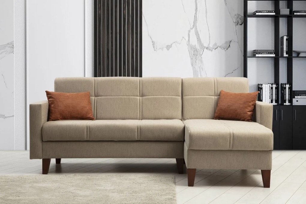 Canapea extensibilă de colț Polya - Beige