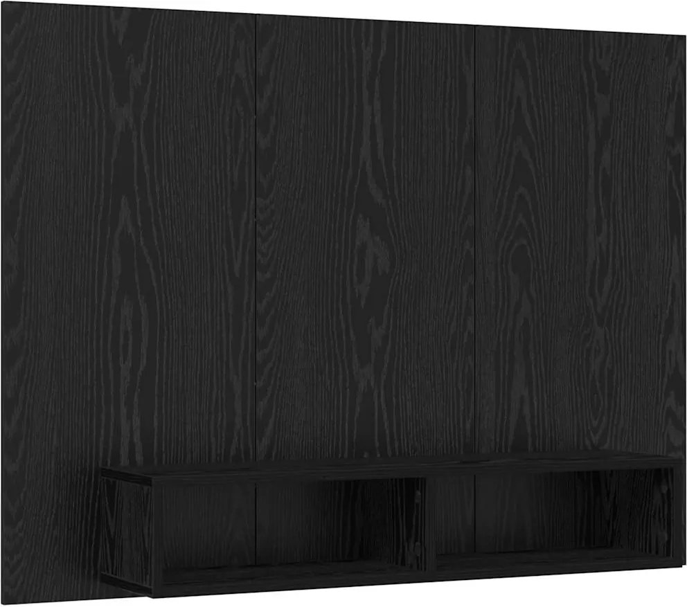 vidaXL Set comodă TV Stejar Negru 120 x 23,5 x 90 cm Lemn compozit