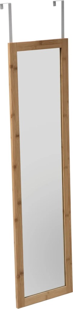Oglinda pentru usa, rama din bambus, 110 x 30 x 1,5 cm