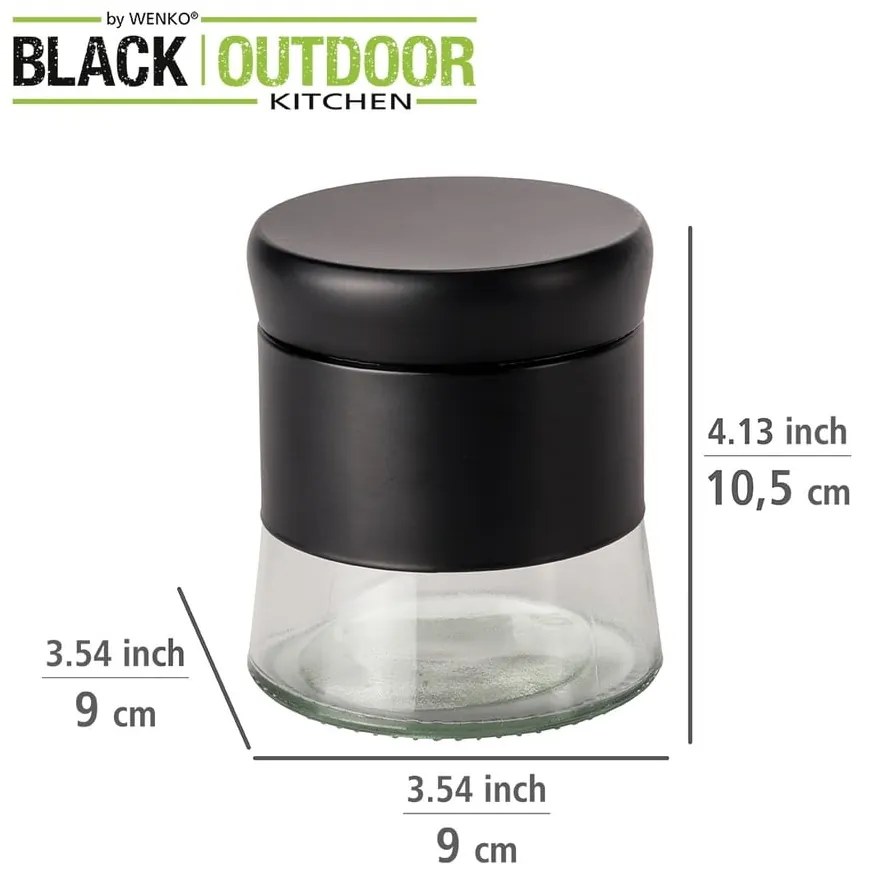 Recipient de bucătărie Wenko Black Outdoor Kitchen Boga, 400 ml