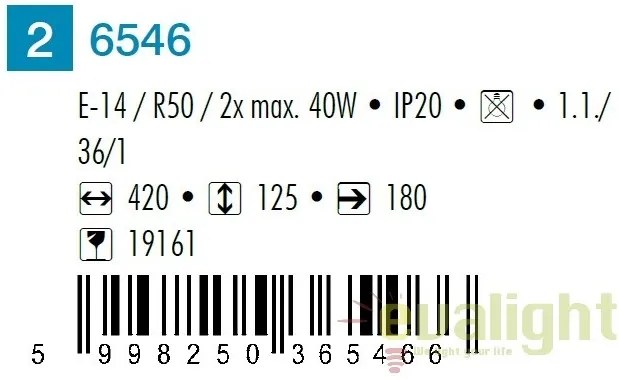 Aplica de perete design clasic, Grando 6546 RX