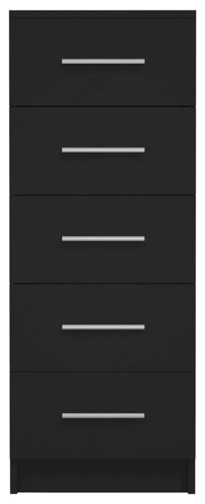 Comoda inalta cu sertare, negru, 41x35x106 cm, PAL Negru, 41 x 35 x 106 cm, 1, 1