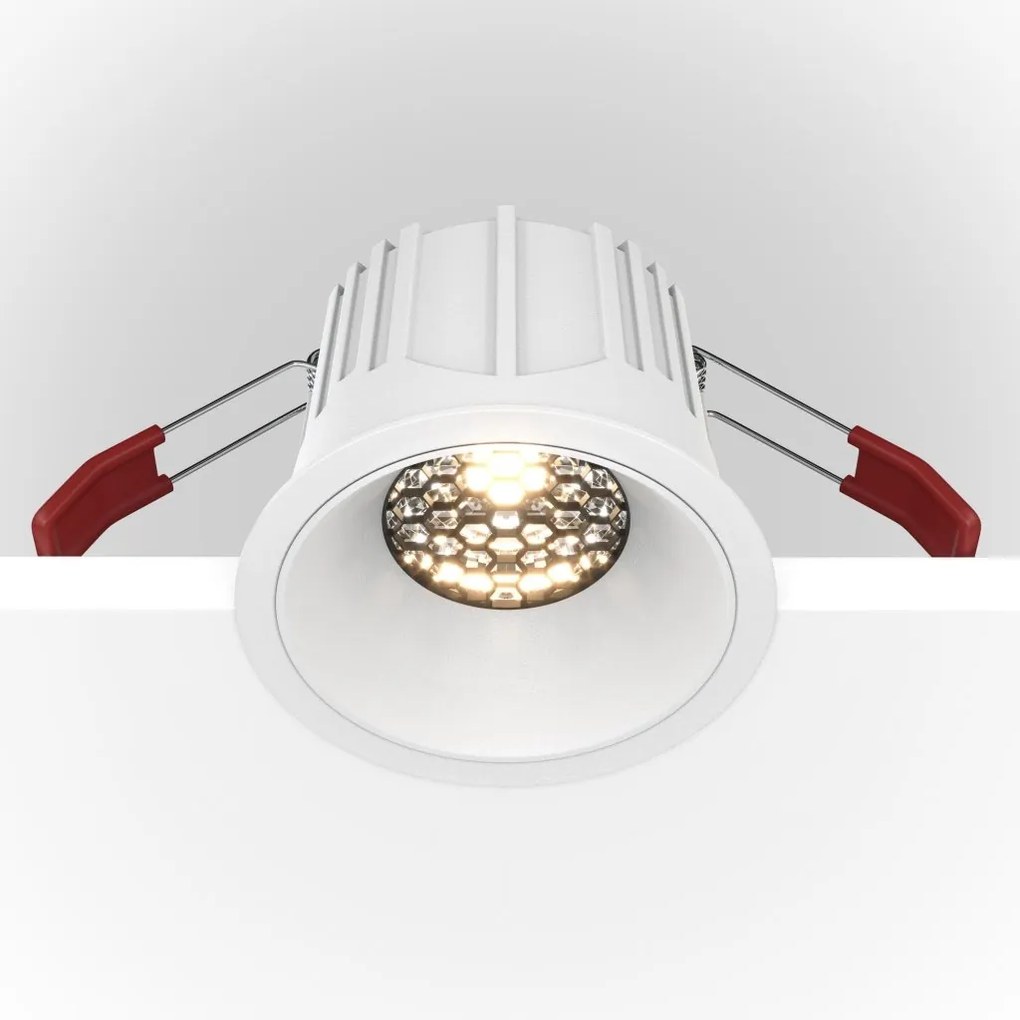 Spot LED incastrabil design tehnic Alpha alb, 8,5cm, 3000K