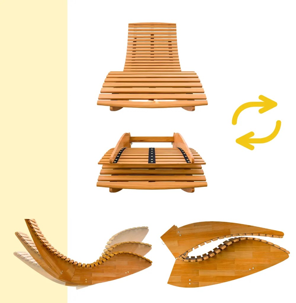 Leagăn BALI,155x60x93cm, maro natural Casaria