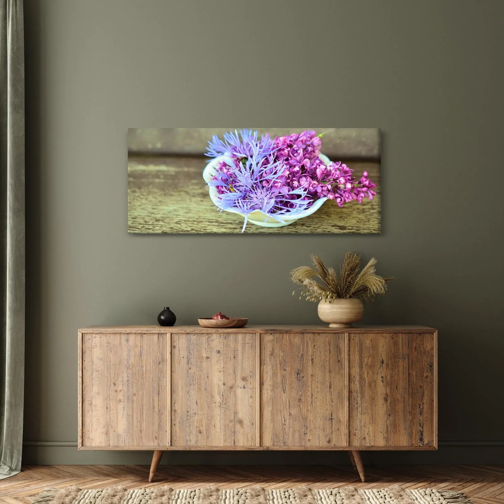 Tablou - plantă violetă (120x50 cm)