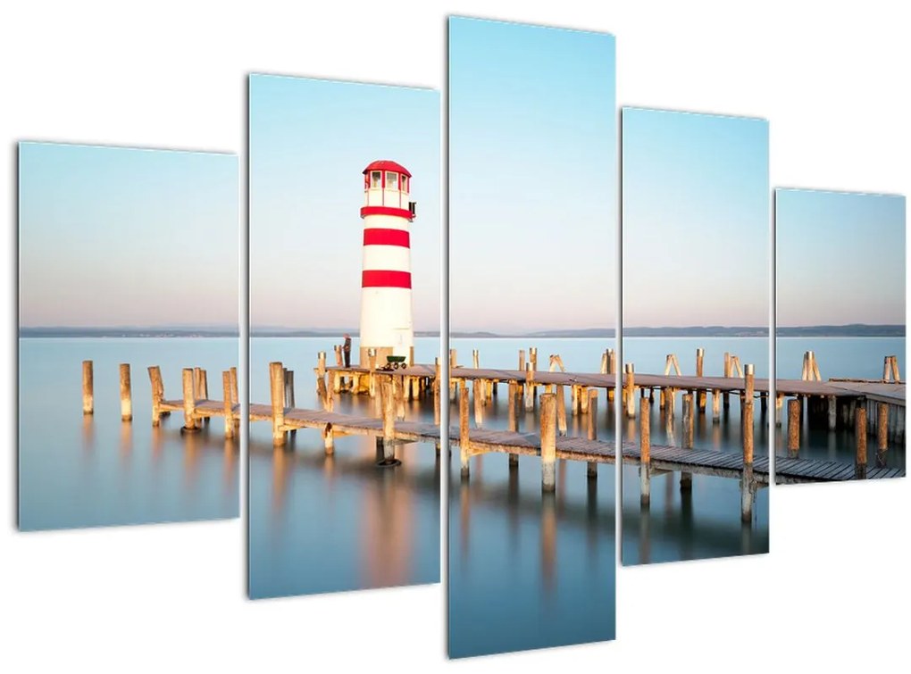 Tablou cu far la răsărit de soare (150x105 cm)