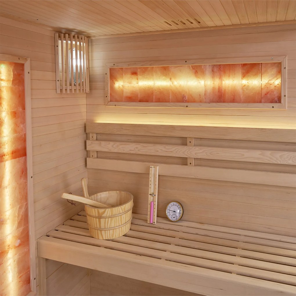 Vnútorná sauna Vantaa 150 so soľnými kameňmi