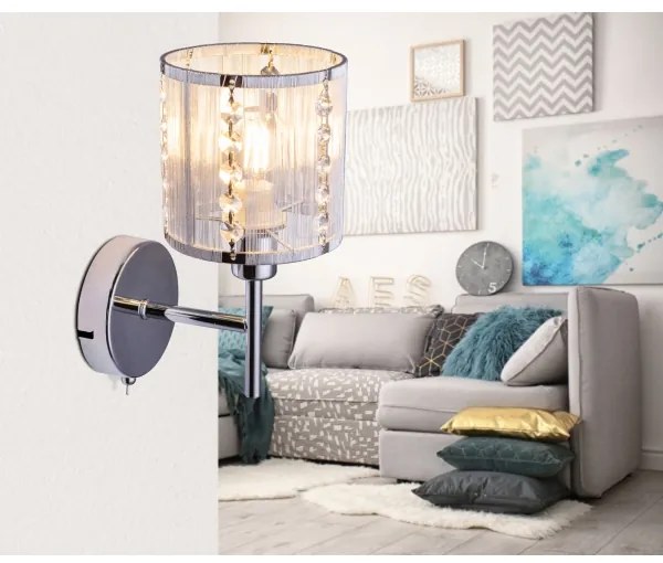 Globo 15091W - Aplică de cristal WALLA 1xE14/40W/230V