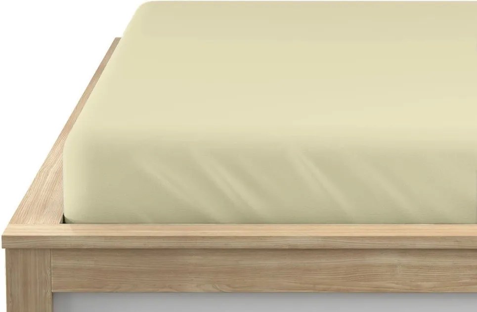 Cearsaf Jersey HIGHFIT crem 90 x 200 cm