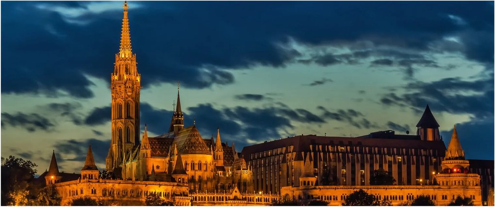 Tablou cu construcție iluminată (120x50 cm)