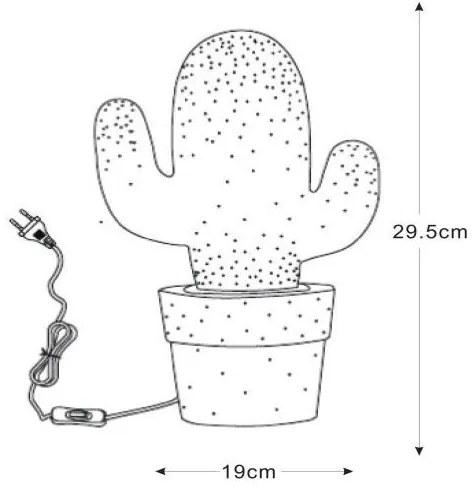 Lucide 13513/01/31 - Lampa de masa CACTUS 1xE14/40W/230V alba