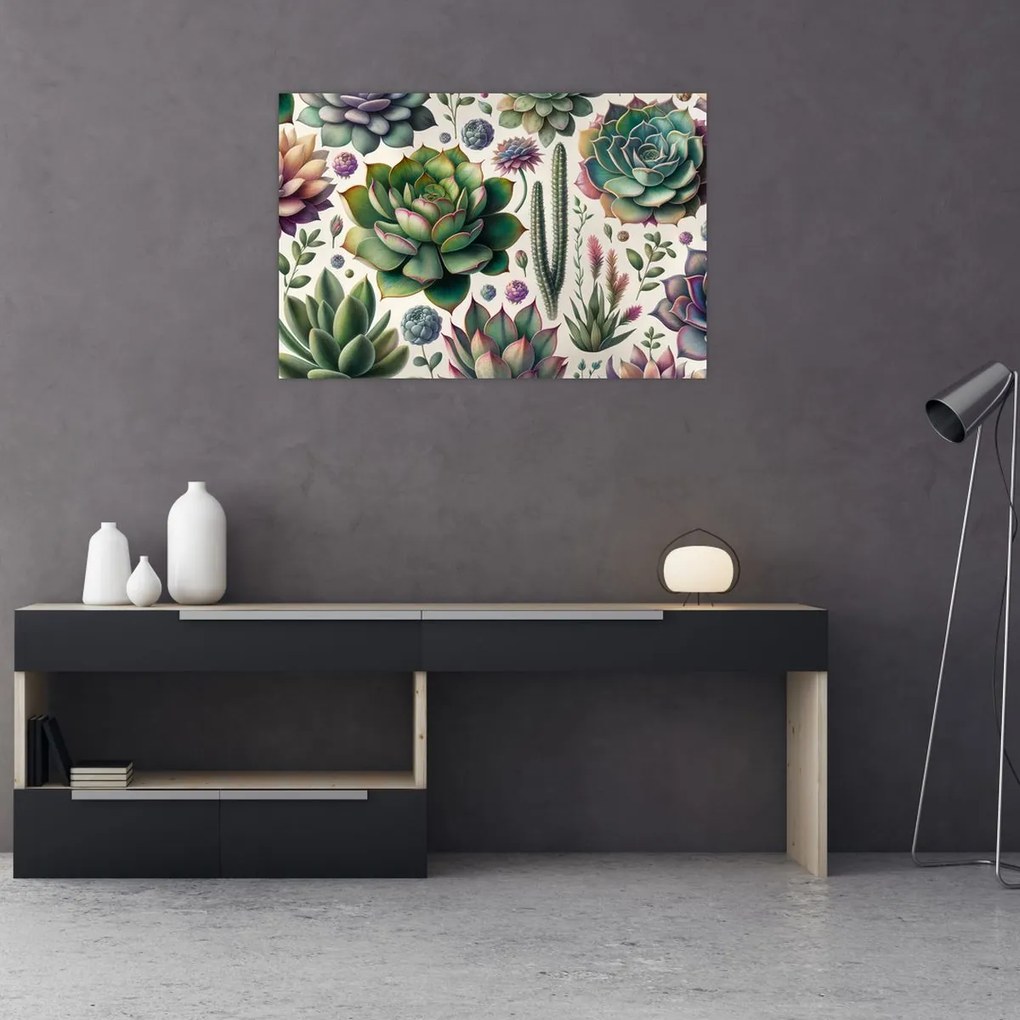 Tablou - Plante suculente (90x60 cm)