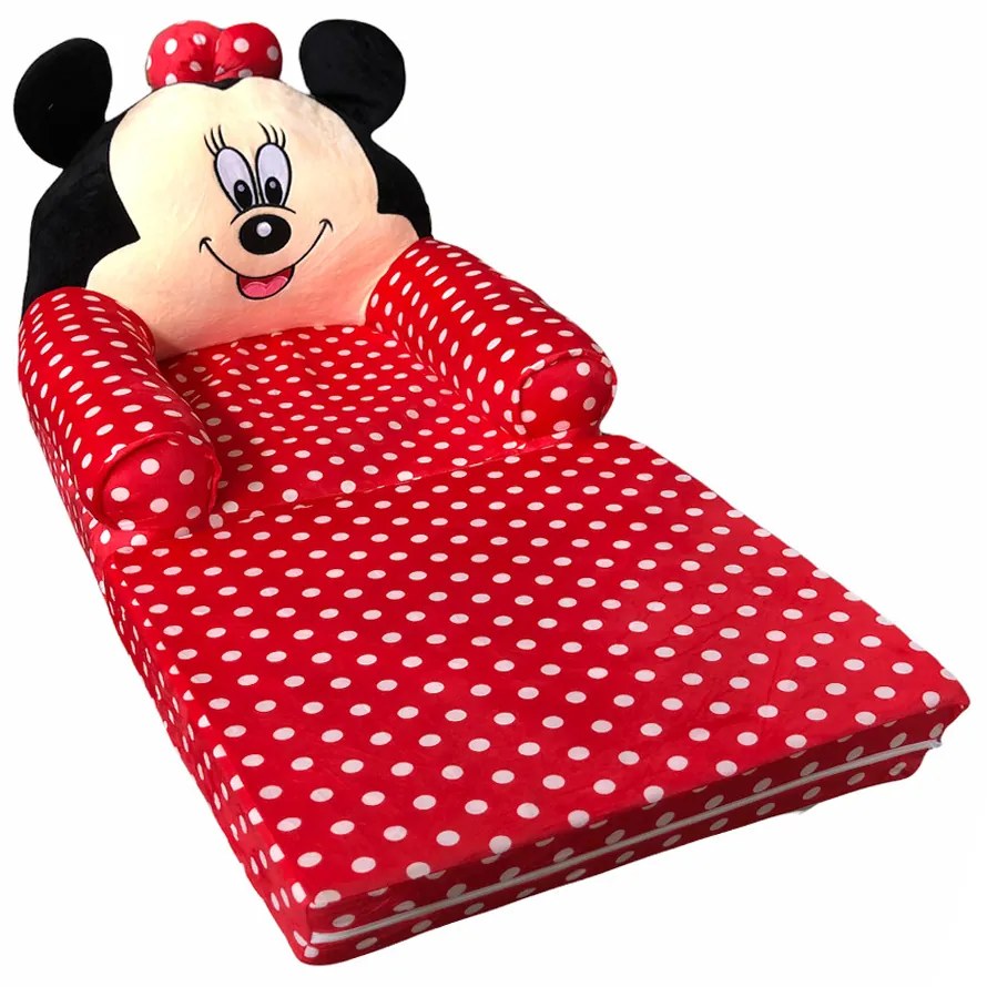 Fotoliu din plus extensibil - Minnie Mouse - Buline - Multicolor - FPE-04