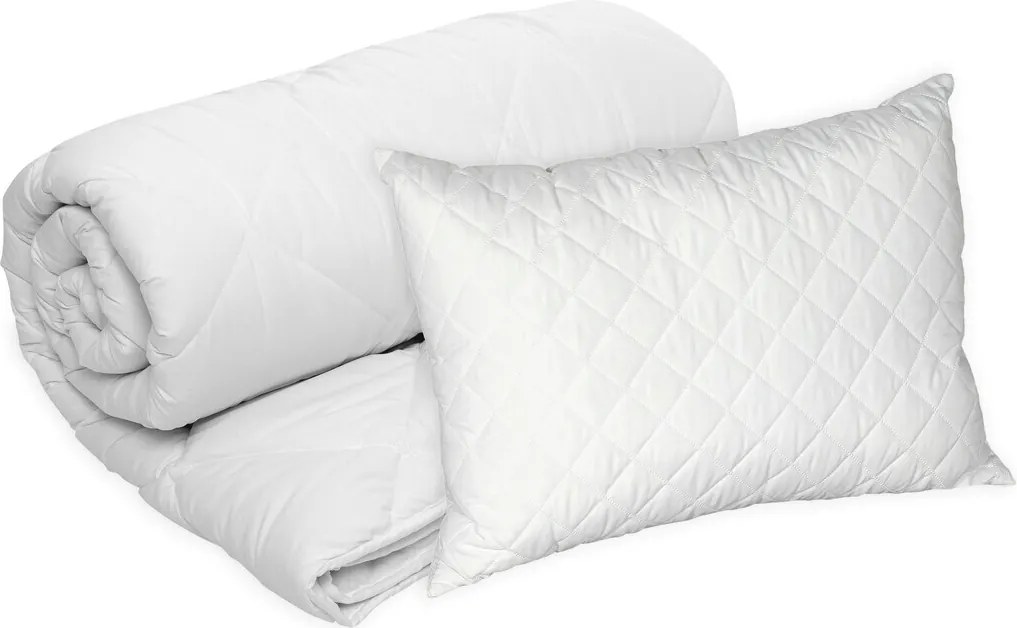 Set Alcam, perna microfibra 50x70 cm si pilota matlasata 140x200 cm