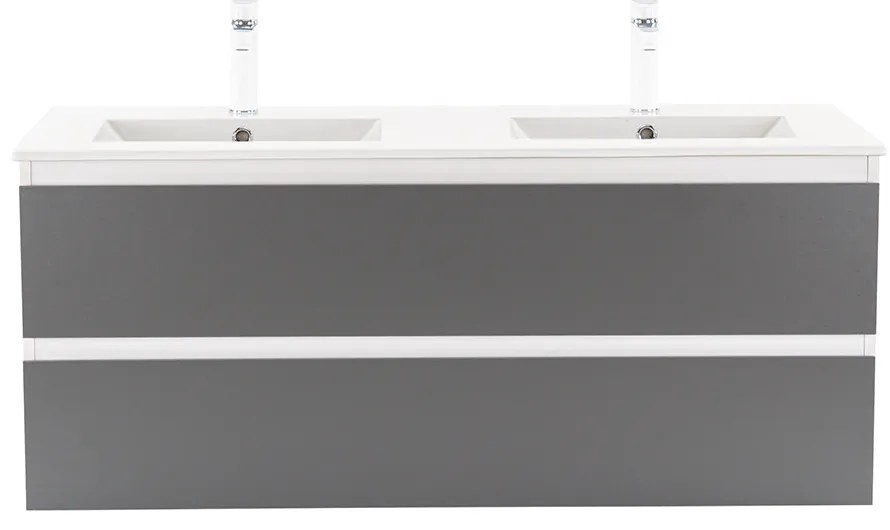 Dulap inferior Vario Forte 120 cu lavoar alb-antracit