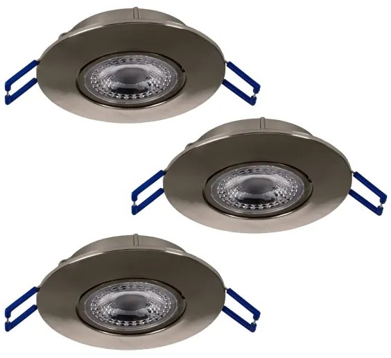 SET 3x corp de iluminat LED încastrat Eglo 75765 ZUJAR LED/3,4W/230V crom