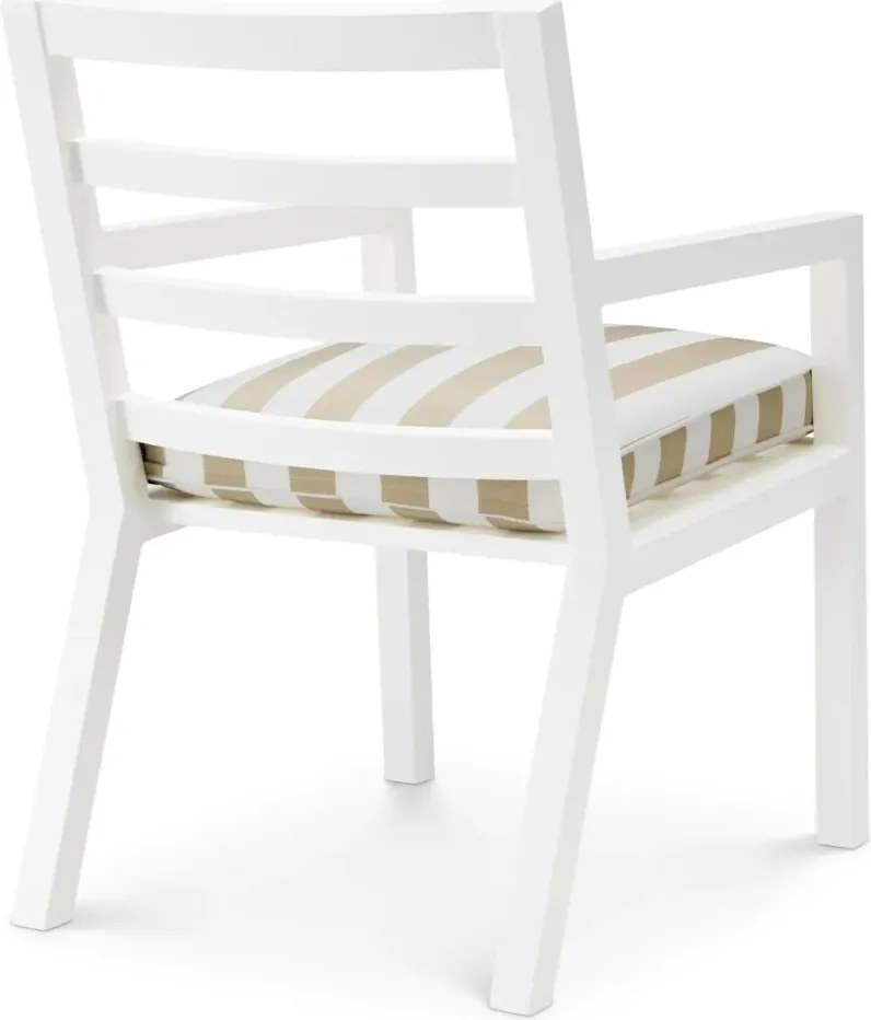 Scaun de interior/ exterior elegant design LUX Delta, alb mat