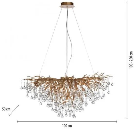 Lustră pe cablu Paul Neuhaus 2192-11 ICICLE 10xG9/40W/230V