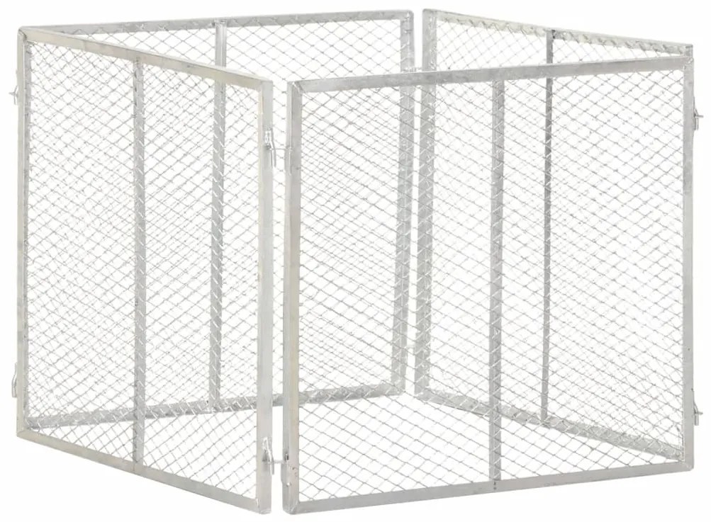 vidaXL Compostor de grădină, 85x85x70 cm, fier galvanizat