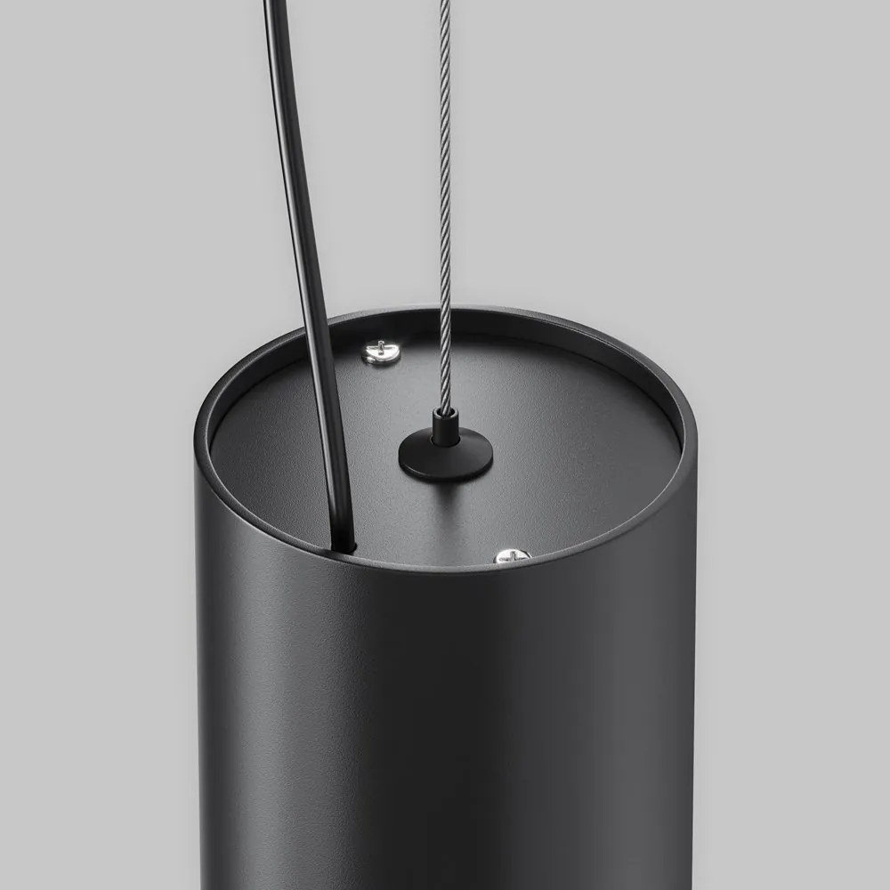 Pendul LED iluminat design tehnic Efir D-9,5cm 25W negru