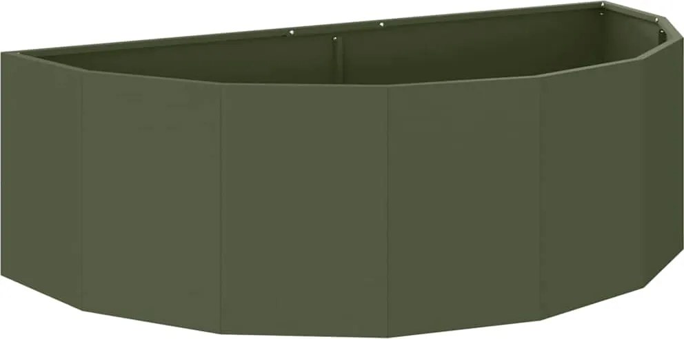 vidaXL Jardinieră Verde măsliniu 120 x 60 x 35 cm Oțel