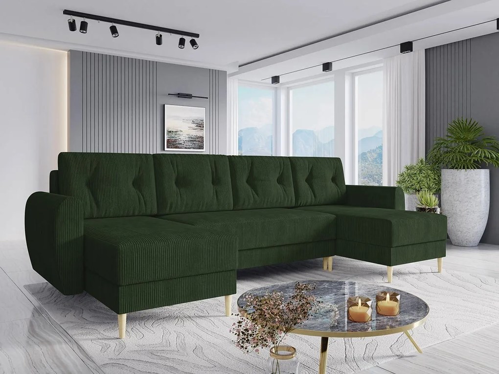 Colțar în formă de U Keklat U S (Verde închis + Negru) (cu sp. depozitare). Promo -17%. 1104918