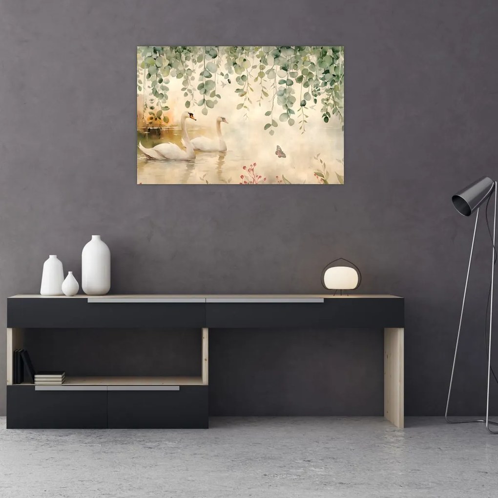 Tablou - Lac, acvariu (90x60 cm)