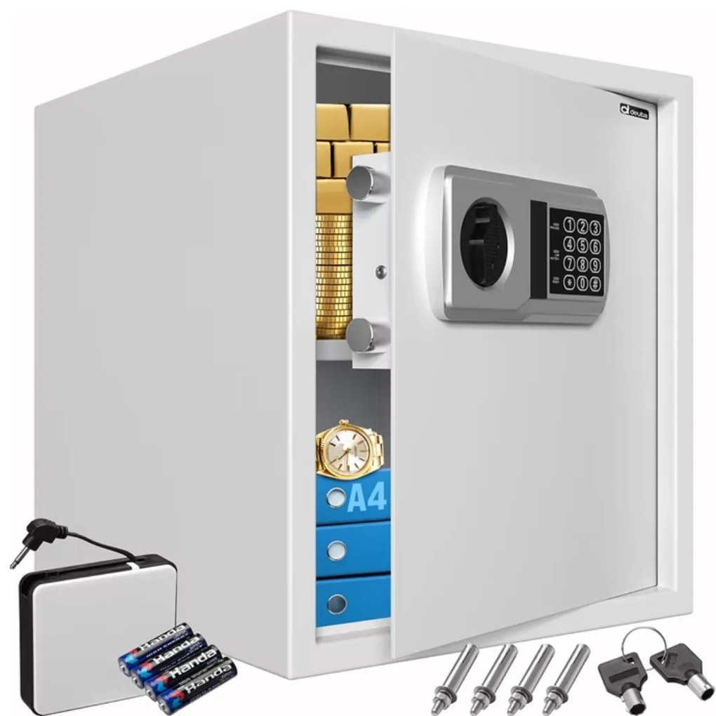 Seif electric pentru mobilă SECURITY, 35x40x40cm, argintie Deuba