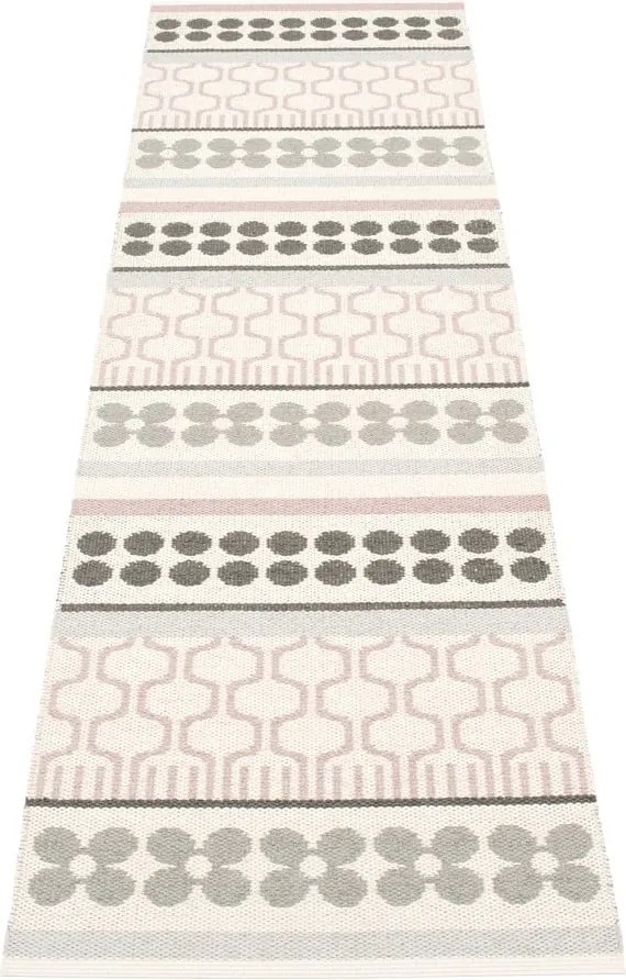 Covor tip traversă pentru interior și exterior roz deschis/gri 70x270 cm Asta Pale Rose – Pappelina