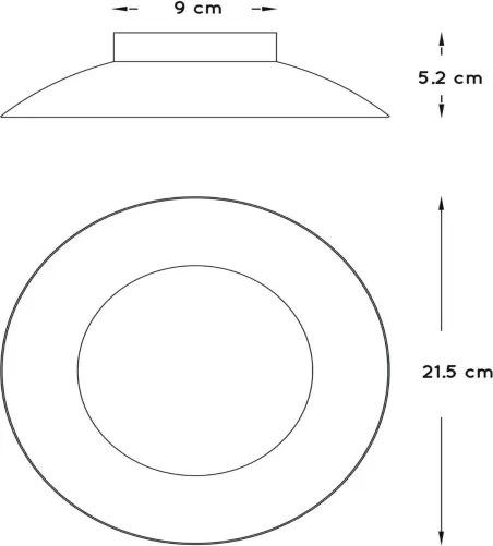 Lucide 79177/06/01 - LED plafoniera FOSKAL LED/6W/230V 21,5 cm alama
