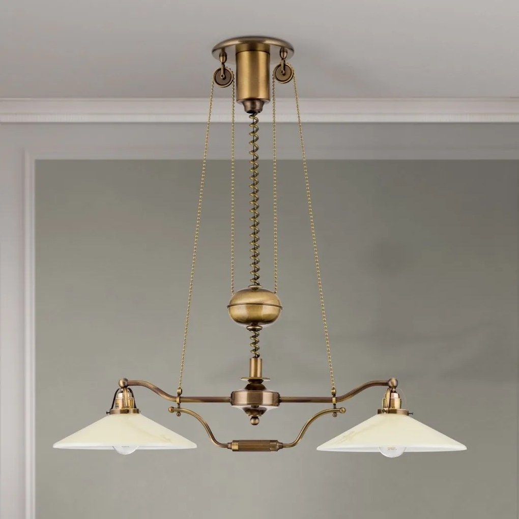 Lustra realizata manual design rustic ARTDESIGN, patina/ champagne