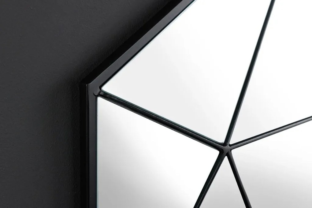 Oglinda de perete decorativa Diamond 60cm, negru