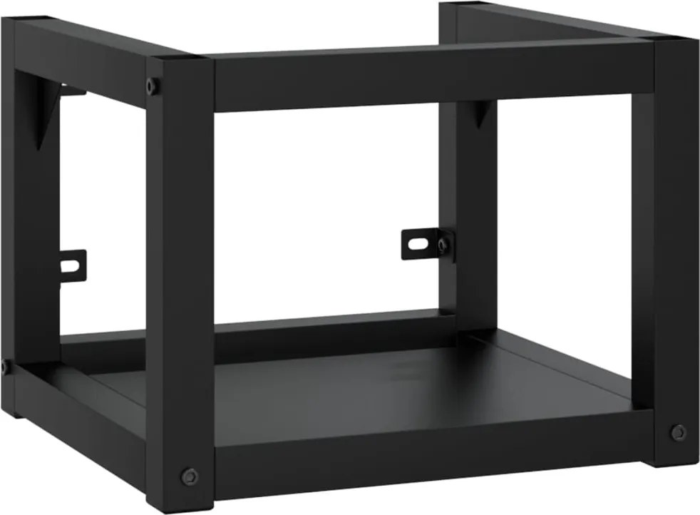 vidaXL Cadru chiuvetă de baie pentru perete, negru, 40x38x31 cm, fier