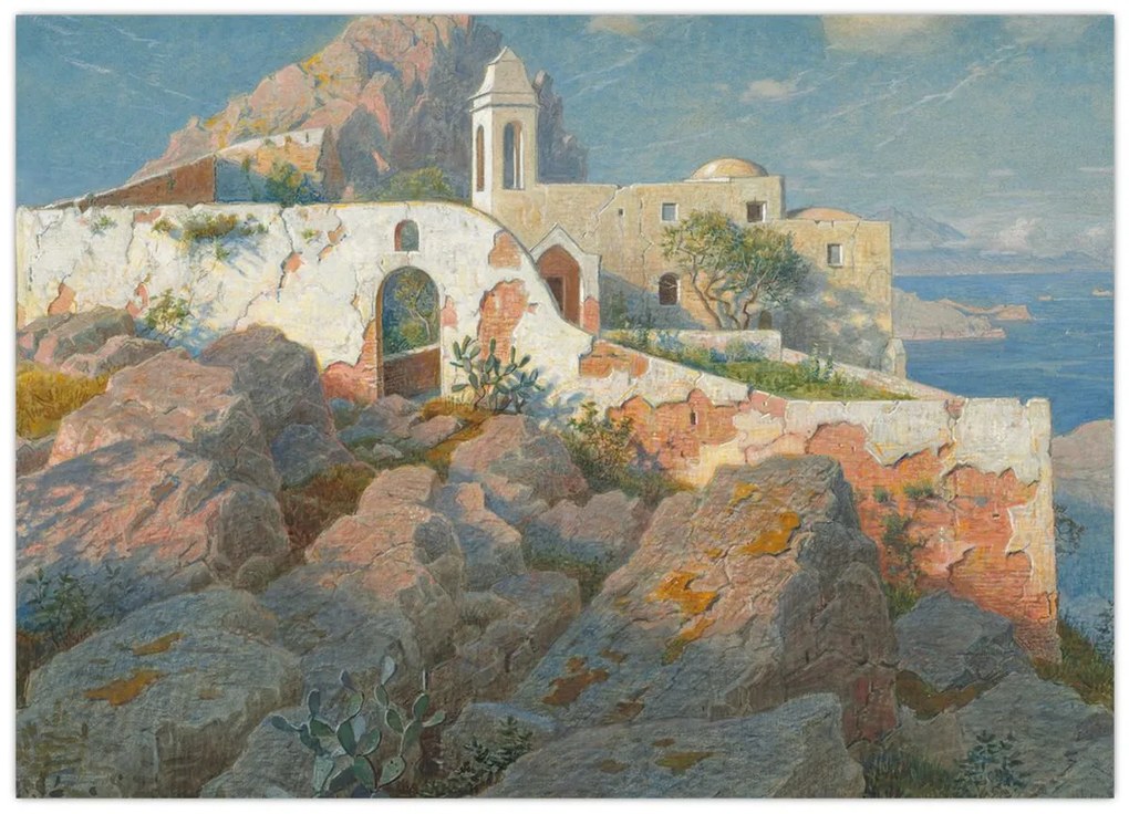 Tablou - William Stanley Haseltine, Santa Maria a Cetrella, Anacapri, reproducere (70x50 cm)