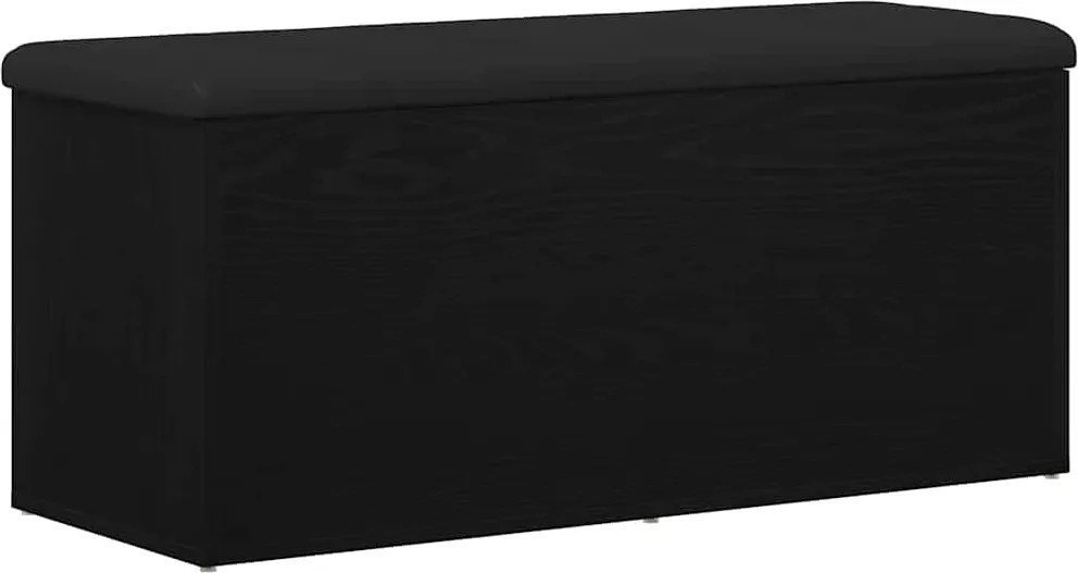 vidaXL Bancă cu spațiu de depozitare Stejar negru 102 x 42 x 45 cm