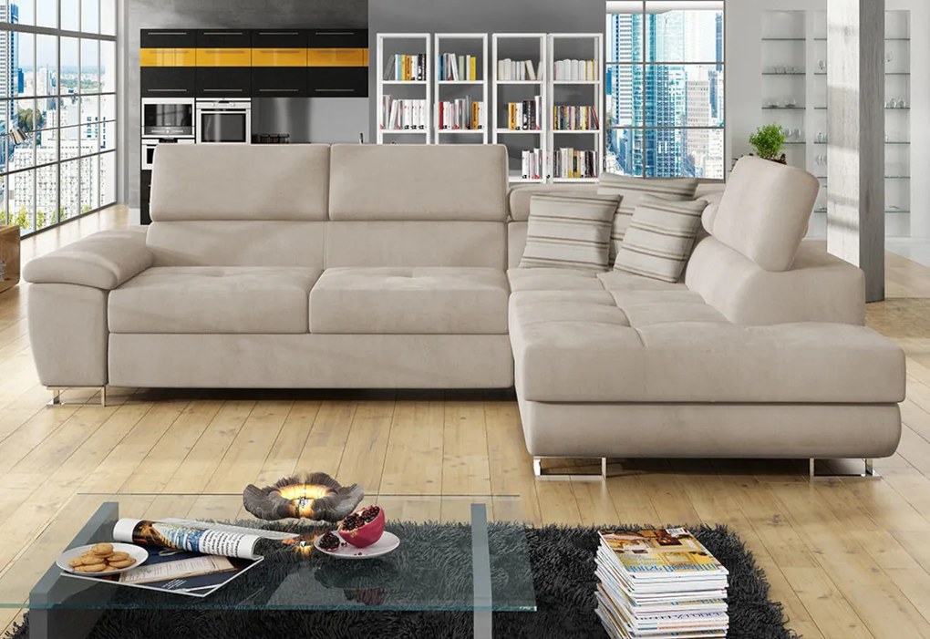 Supermobel Canapea in forma de COTERE, 270x91x202, Uttario Velvet 2979/Uttario Velvet 2979/Senegal 825, dreapta