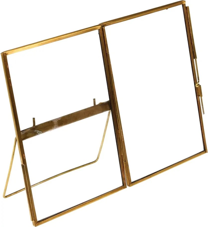 Ramă foto aurie cu picior de susținere din metal 10x15 cm – Rex London