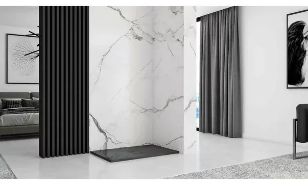 Cadita dus dreptunghiulara Rea Stone 80x120 negru