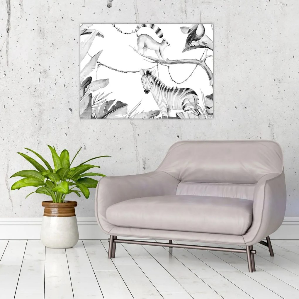 Tablou - Acuarelă Jungla (70x50 cm)