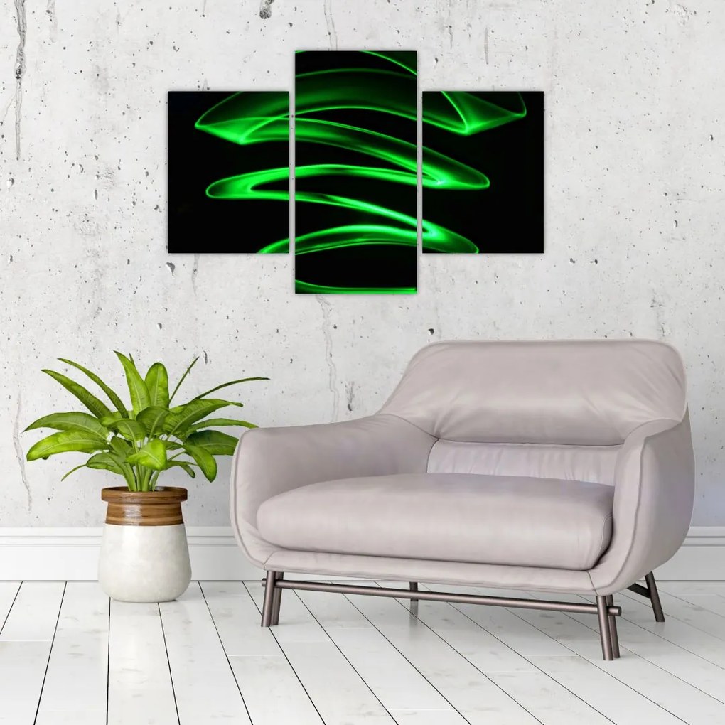 Tablou - valuri neon (90x60 cm)