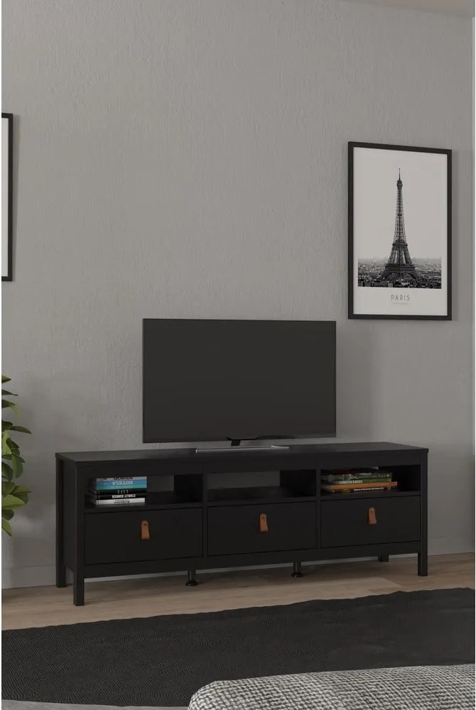 Comodă TV neagră 151x54 cm Madrid – Tvilum