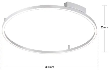 Brilagi - Lampă LED reglabilă PORTOFINO LED/60W/230V Ø 80 cm argintie +telecomandă