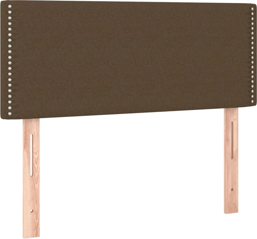 vidaXL Tăblie de pat, maro închis, 100x5x78/88 cm, textil