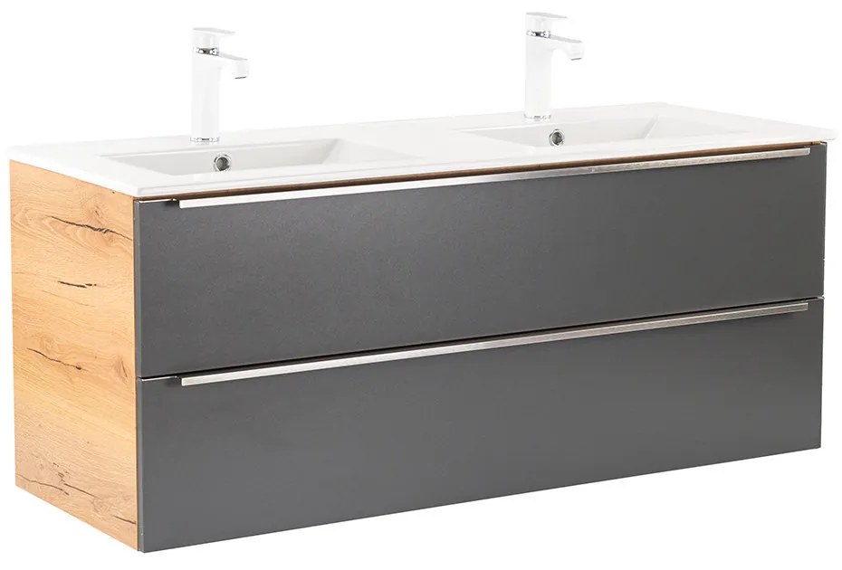 Dulap de bază Vario Trim 120 cu chiuvetă stejar-antracit