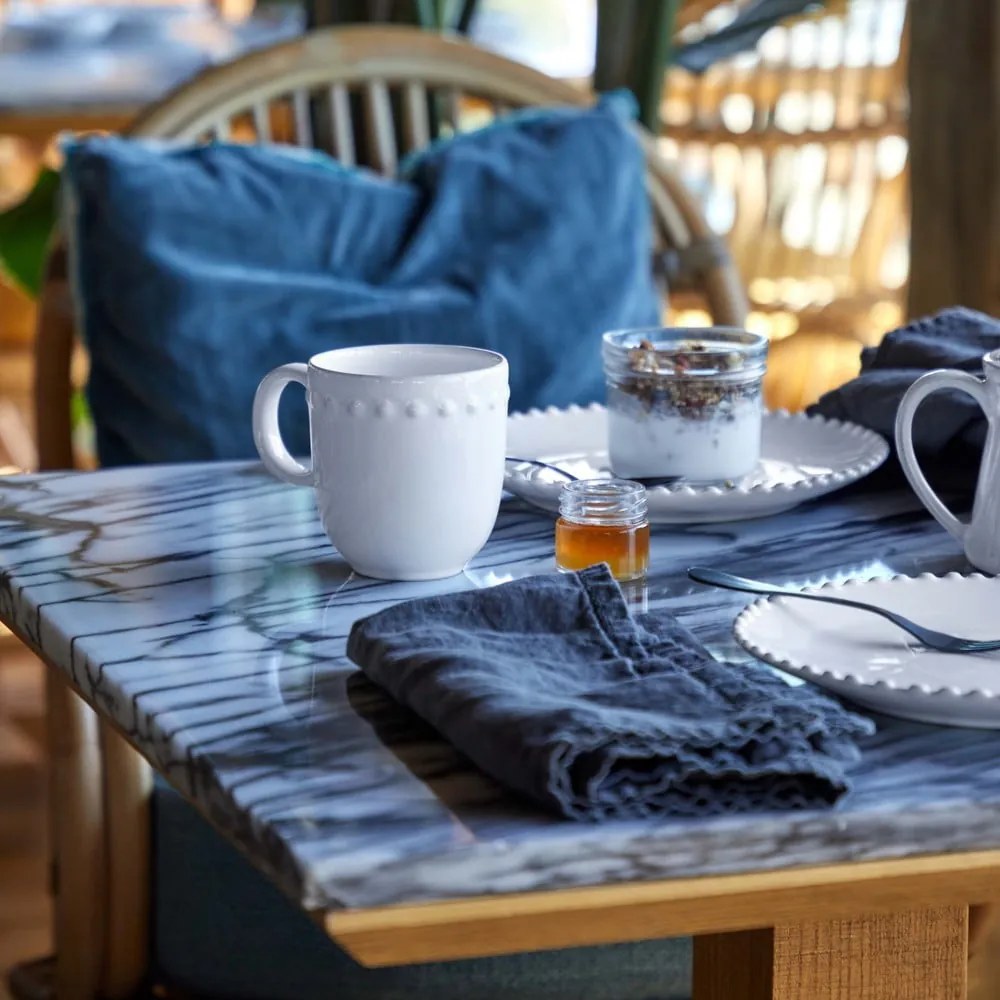 Cană din gresie ceramică Costa Nova Pearl, 370 ml, alb